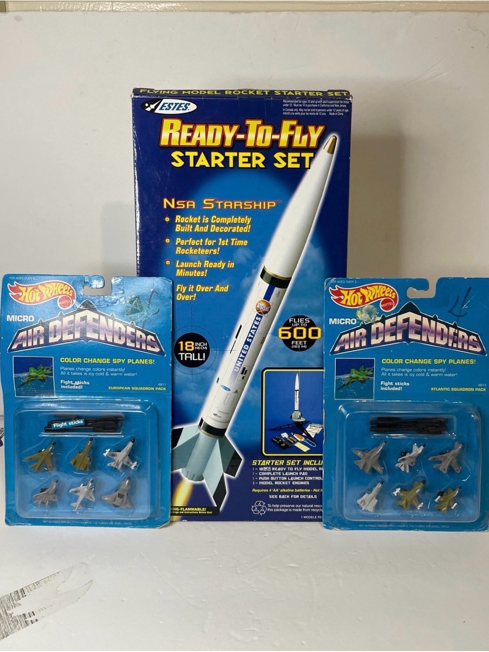 Estes Ready-To-Fly NSA Starship Rocket Starter Set  Plus 2 Hot Wheels All NIB